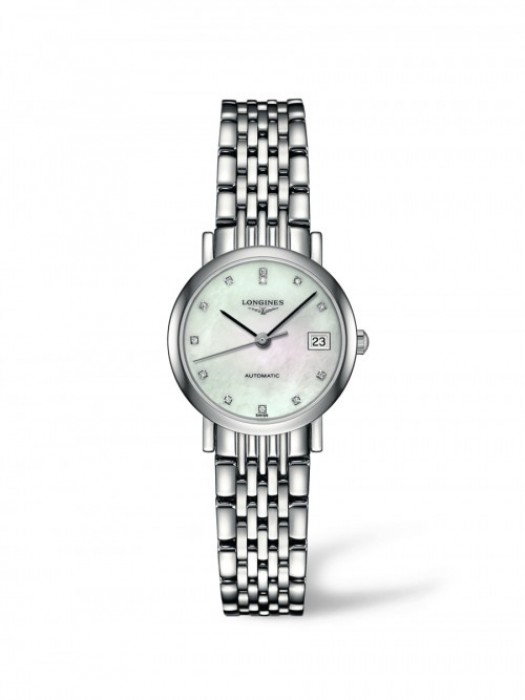 Longines Elegant Collection Mother of Pearl Dial with Diamond Indices
